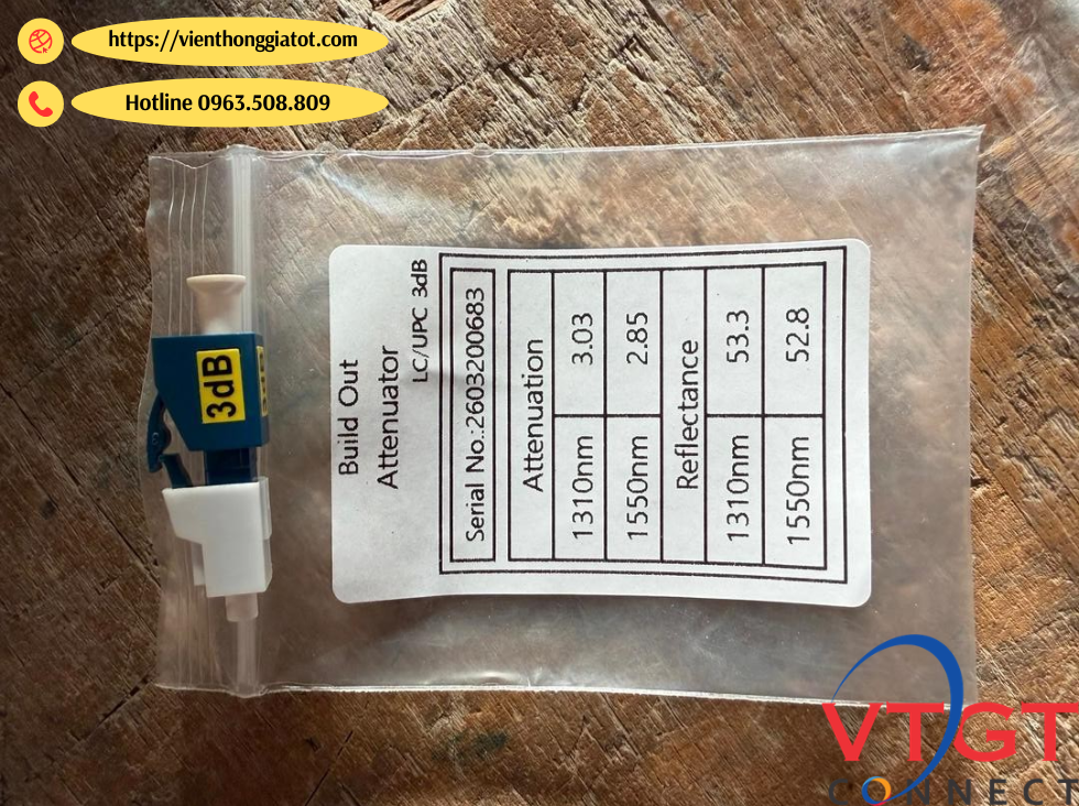 Đầu nối suy hao quang LC/UPC 
