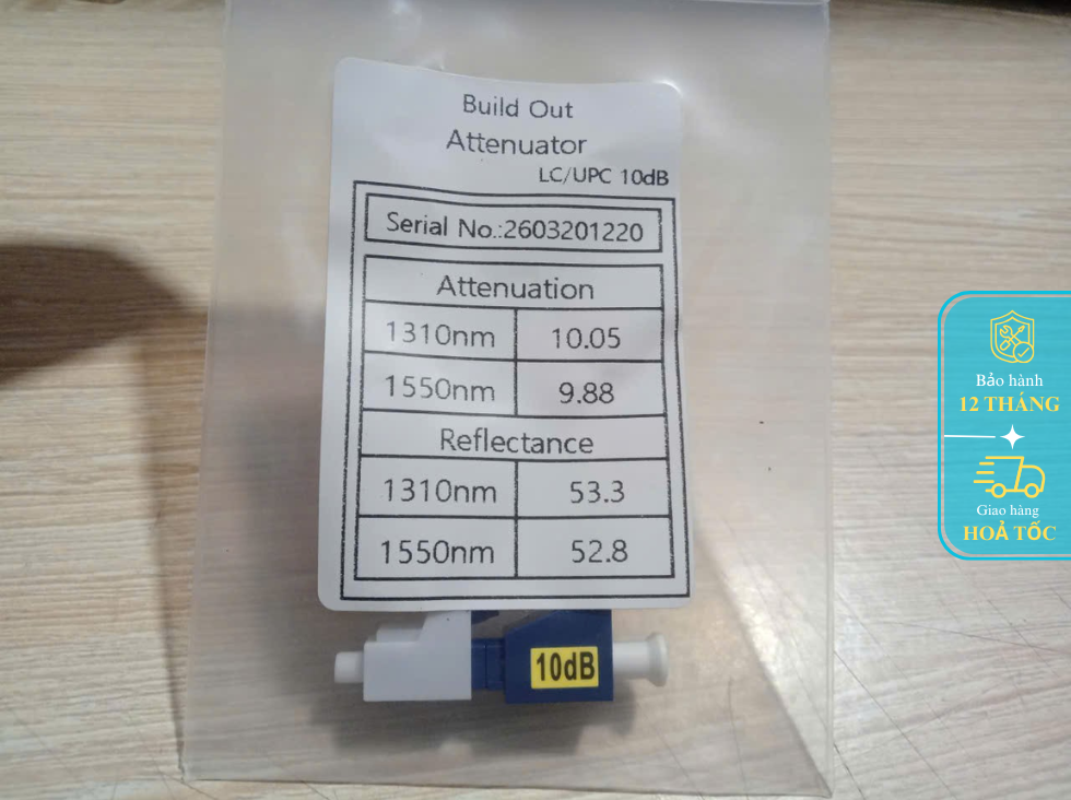 Đầu nối suy hao quang LC/UPC 10dB