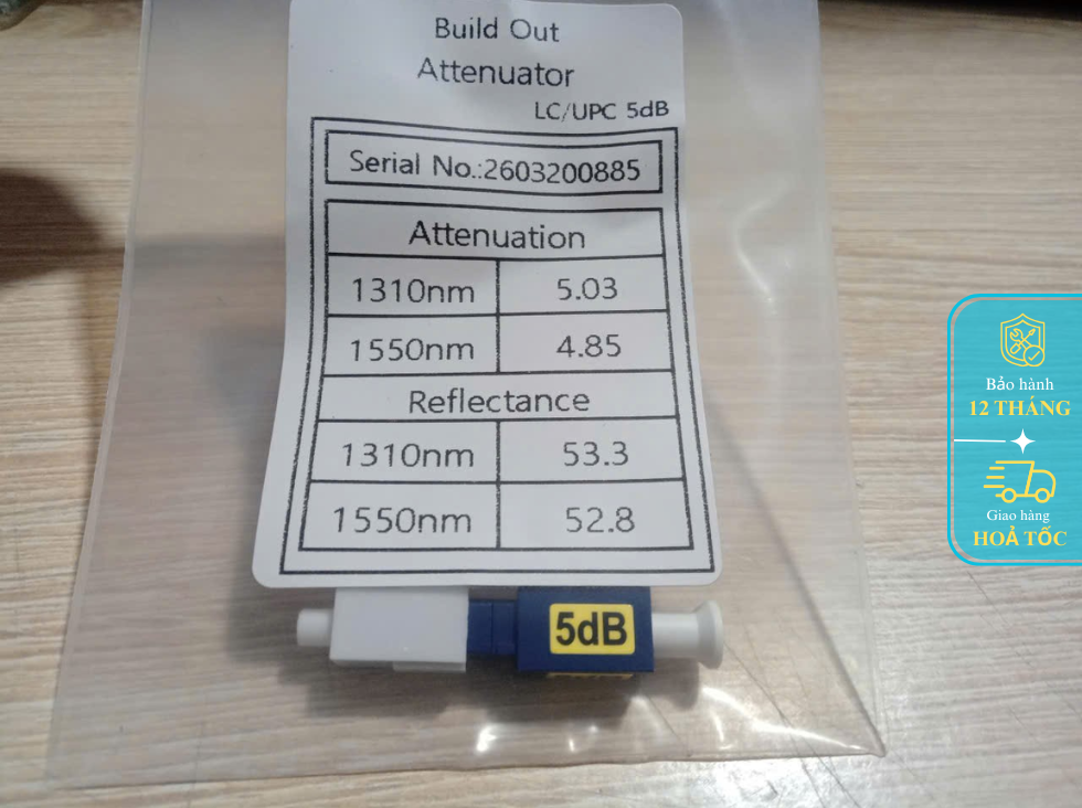 Đầu nối suy hao quang LC/UPC 5dB
