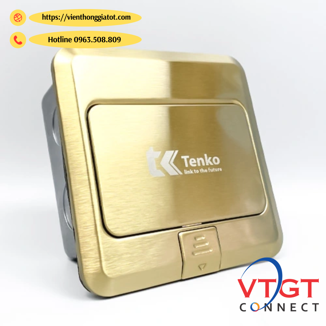 Bộ âm sàn 1 điện 3 chấu 1 mạng LAN RJ45 CAT6