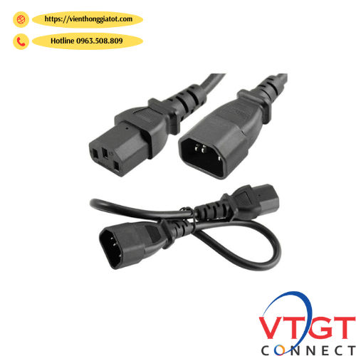 Dây nguồn C13-C14 lõi 3x1.5mm2 dài 1M