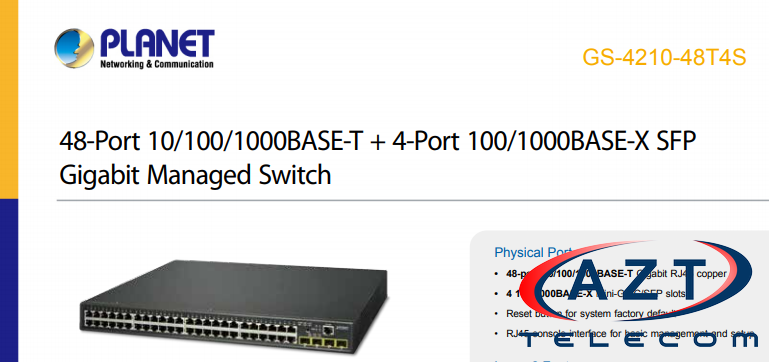 PLANET GS-4210-48T4S