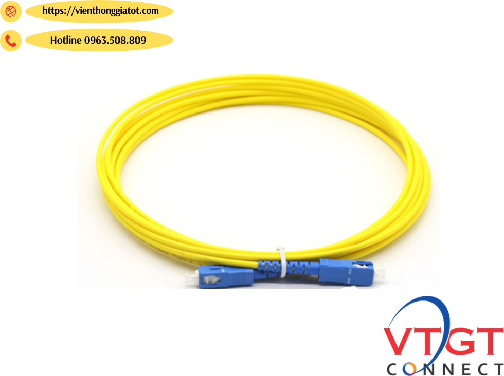 dây nhảy quang singlemode SC-SC dây đơn simplex dài 50cm (0,5M)