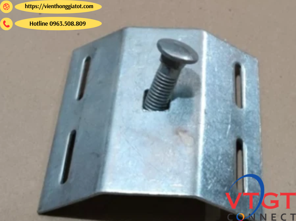 Đế U dài 2.5mm mạ nhúng nóng