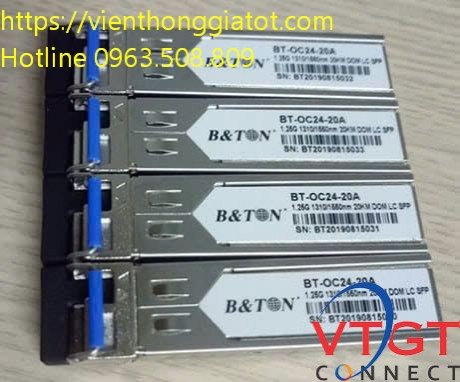 Module quang SFP 1.25 Gbps, 1 sợi quang 20km BTon mã  BT-OC24-20A