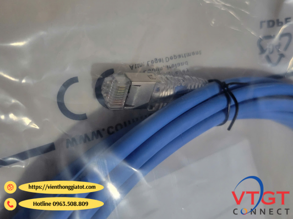 Dây nhảy mạng CAT6A chống nhiễu Commscope màu xanh dài 3M P/N: NPC6ASZDB-BL003M