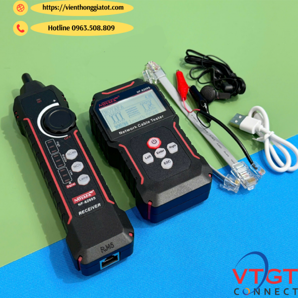 NF-8209S Bộ kiểm tra cáp mạng Cat5 Cat6 POE Bộ kiểm tra dây LAN Đo chiều dài