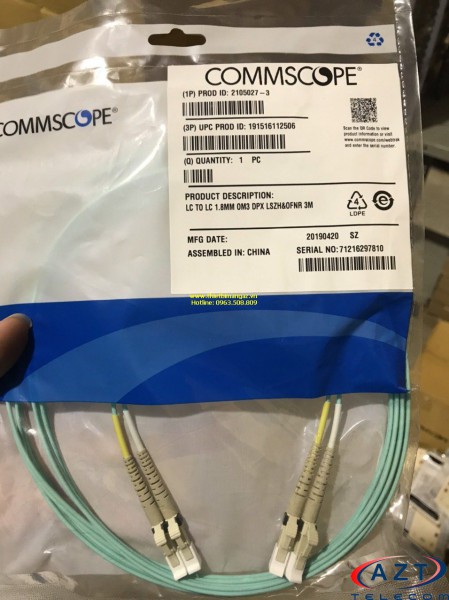  Dây nhảy quang AMP commscope OM3 chuẩn LC- LC 2105027-3