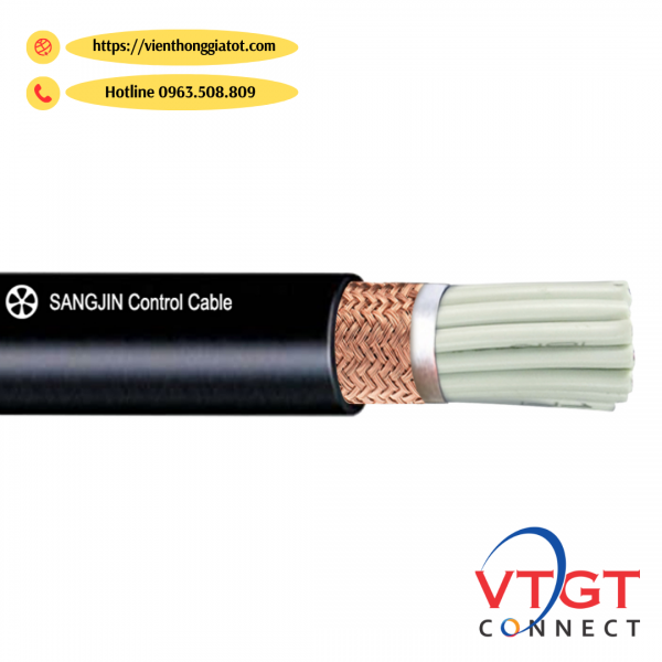 Cáp điều khiển chống nhiễu 8 sợi Sangjin 8Cx0,5