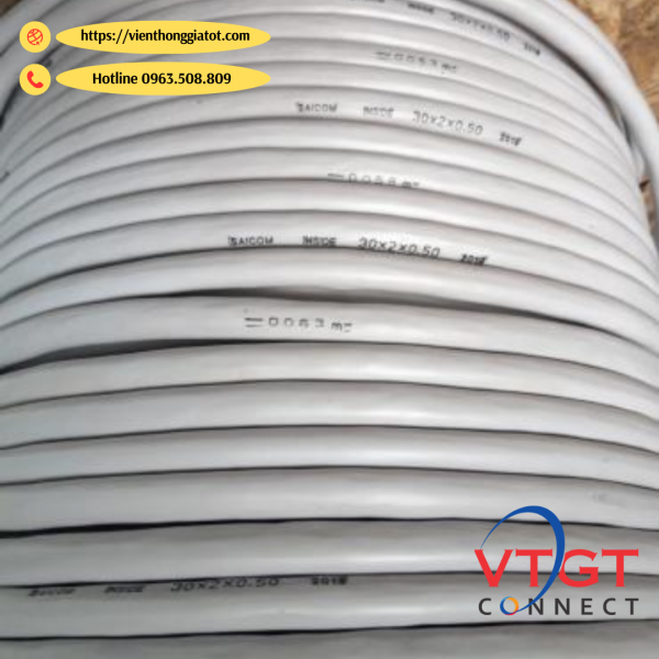Cáp điện thoại 30 đôi trong nhà 30x2x0.5 Saicom