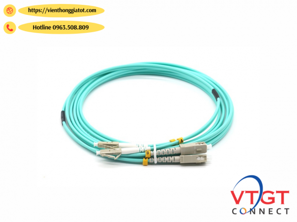 Dây nhảy quang Multimode OM3 chuẩn SC-LC dài 10M Commscope P/N: 1-2055109-0