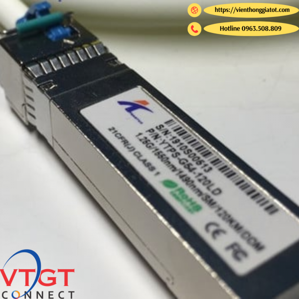 Mô đun Quang SFP single mode 1 sợi 1,25G 120KM WINTOP model YTPS-G54-120LD