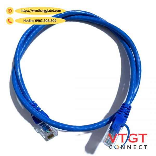 Dây nhảy mạng CAT6 UTP GTNET dài 1M, 1,5M, 2M, 3M, 5M