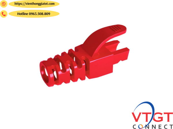 Đầu chụp hạt mạng  CAT6 lẫy gài màu đỏ (Red)
