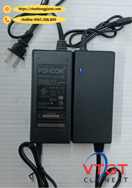 Nguồn Adapter DC 12V-6A 