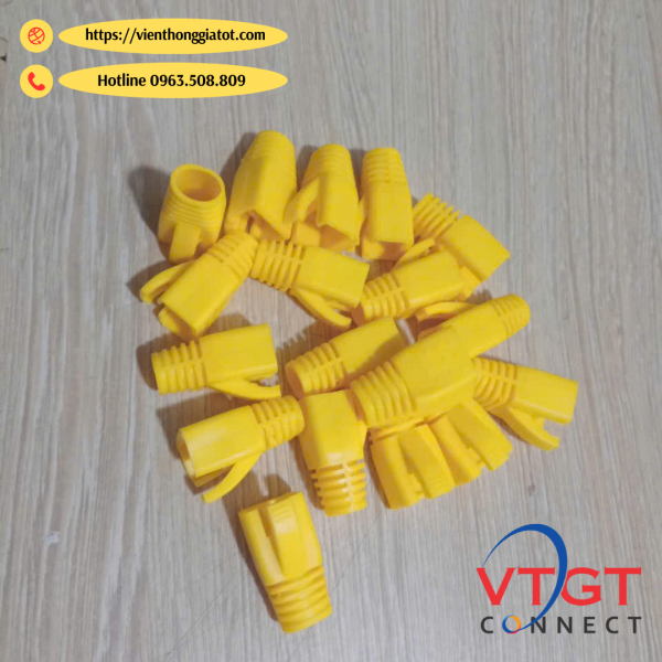 Đầu Chụp Hạt Mạng CAT7 Màu vàng