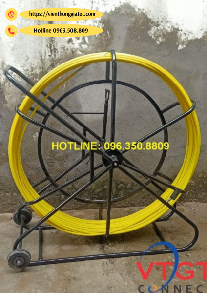 Ghi luồn cáp ngầm 100Met loại 11mm (Ghi luồn cáp 11mm*100Met, có bánh xe)